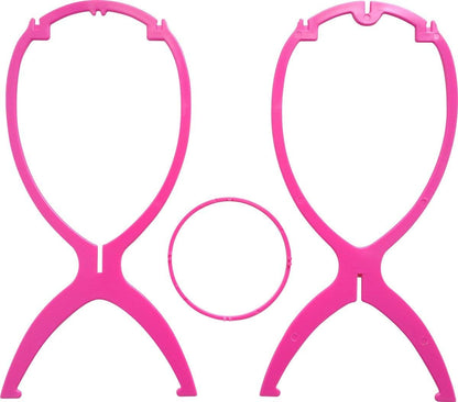 Wig Stand for Wigs, Plastic Holder, Pink 1 PCS V1259-DP01-A-1497