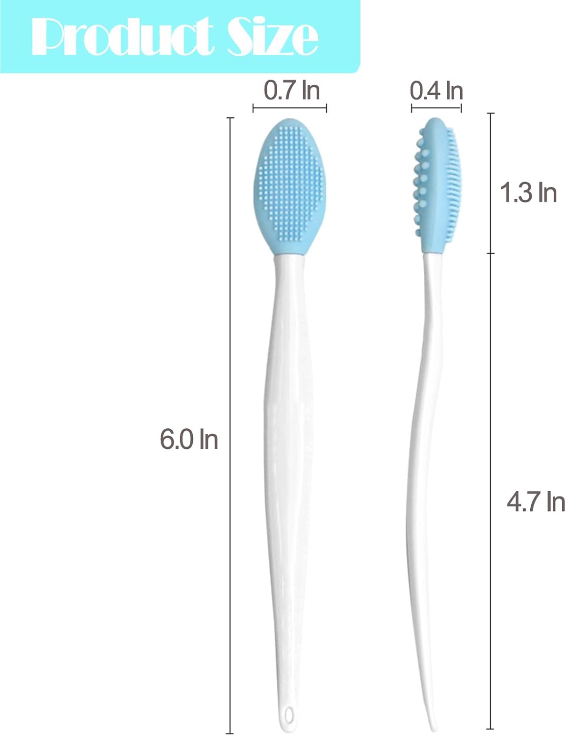 6PCS Lip Scrub Brush Tool,Double-Sided Silicone Exfoliating Lips Brushes,Gentle Exfoliator Scrubber for V1259-DP01-A-1498
