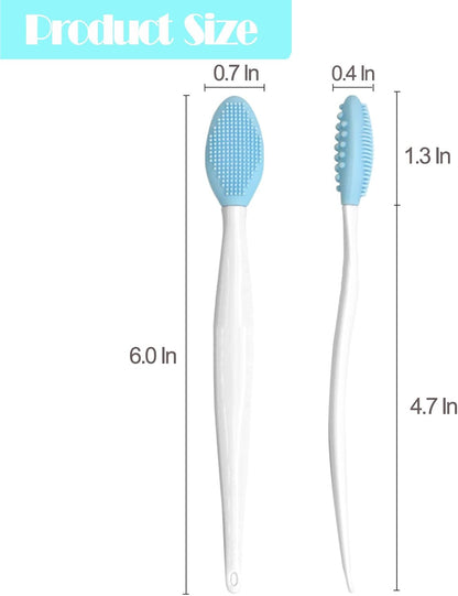 6PCS Lip Scrub Brush Tool,Double-Sided Silicone Exfoliating Lips Brushes,Gentle Exfoliator Scrubber for V1259-DP01-A-1498