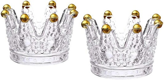 2PCS Crown Votive Candle Holder,Crown Tea Light Candlestick Ornament,Mini Crown,Tealight Holder,Jewelry Ring V1259-DP01-A-1501