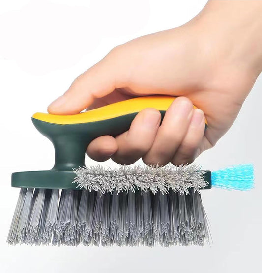 4-in-1 Grout Brush with Squeegee,Durable Bristles,Heavy-Duty Scrub Brushes for Cleaning Stiff Bristles V1259-DP01-A-1505