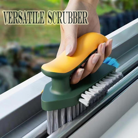 4-in-1 Grout Brush with Squeegee,Durable Bristles,Heavy-Duty Scrub Brushes for Cleaning Stiff Bristles V1259-DP01-A-1505