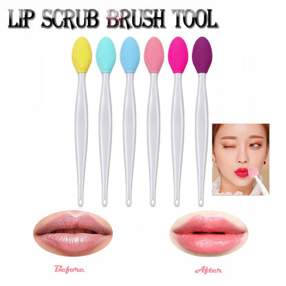 6Pcs Lip Scrub Brush & 2Pcs Silicone Face Mask Applicator Brush,Gentle Exfoliator Scrubber Tool V1259-DP01-A-1508