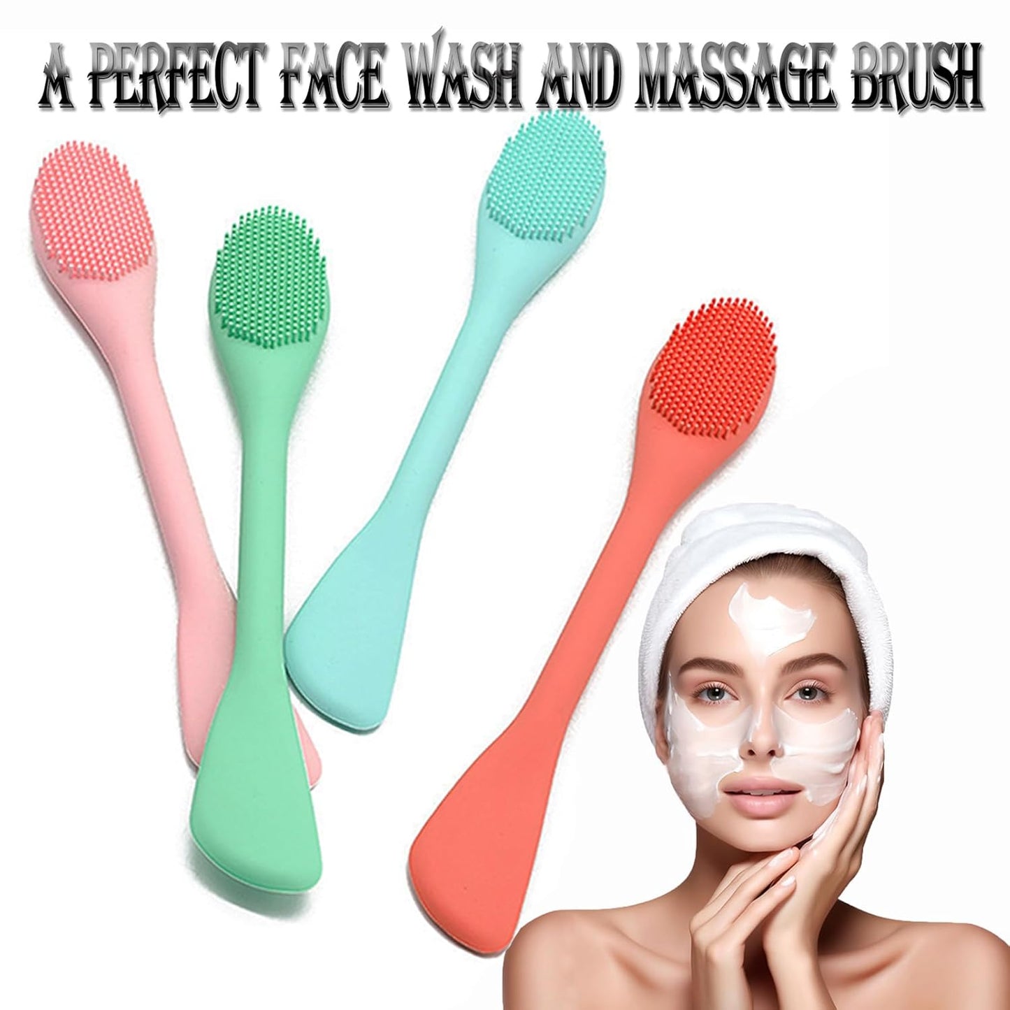 6Pcs Lip Scrub Brush & 2Pcs Silicone Face Mask Applicator Brush,Gentle Exfoliator Scrubber Tool V1259-DP01-A-1508