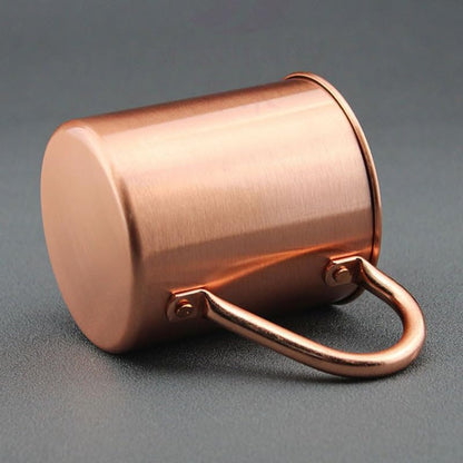 Moscow Mule Mug Pure Copper Without Inside Liner, Sports Straight Cup Handle for Cocktail Coffee Beer Milk V1259-DP01-A-1517
