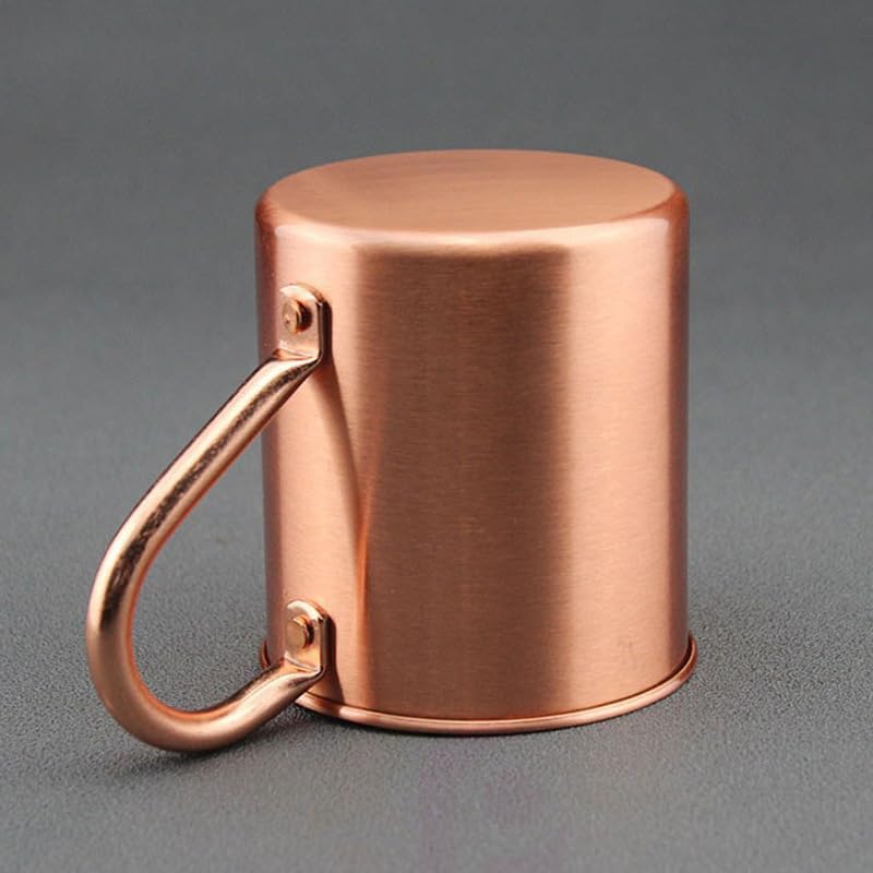 Moscow Mule Mug Pure Copper Without Inside Liner, Sports Straight Cup Handle for Cocktail Coffee Beer Milk V1259-DP01-A-1517