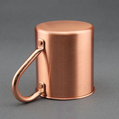 Moscow Mule Mug Pure Copper Without Inside Liner, Sports Straight Cup Handle for Cocktail Coffee Beer Milk V1259-DP01-A-1517