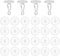 30 Pieces Clear Self-Adhesive Ceiling Hooks, No-Drill Ceiling Hooks, Sticky Hooks with Flagpole Clips for V1259-DP01-A-1523