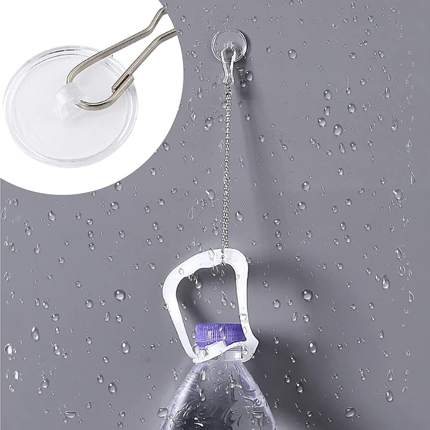 30 Pieces Clear Self-Adhesive Ceiling Hooks, No-Drill Ceiling Hooks, Sticky Hooks with Flagpole Clips for V1259-DP01-A-1523