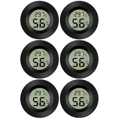 Mini Digital Hygrometer Thermometer Temperature Humidity Meter for Indoor Greenhouse Living Room 6 Pieces V1259-DP01-A-1529