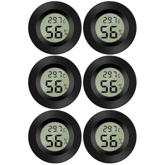 Mini Digital Hygrometer Thermometer Temperature Humidity Meter for Indoor Greenhouse Living Room 6 Pieces V1259-DP01-A-1529