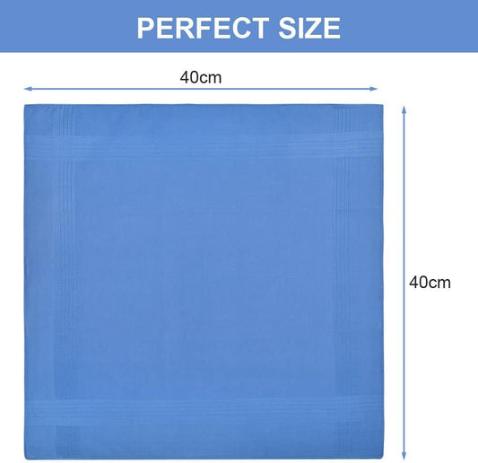 Petluno Men's Cotton Gents Hankies Set, 15 Pack Large Handkerchiefs, Premium Pocket Squares for Men & Women, V1259-DP01-A-1541
