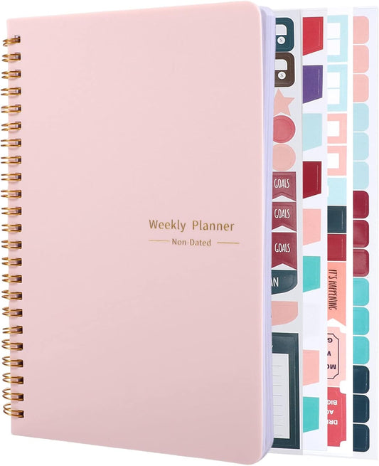 To Do List Notebook, A5 Weekly Planner Undated, Planning Pad Checklist Productivity Organizer 52 Pages for V1259-DP01-A-1545