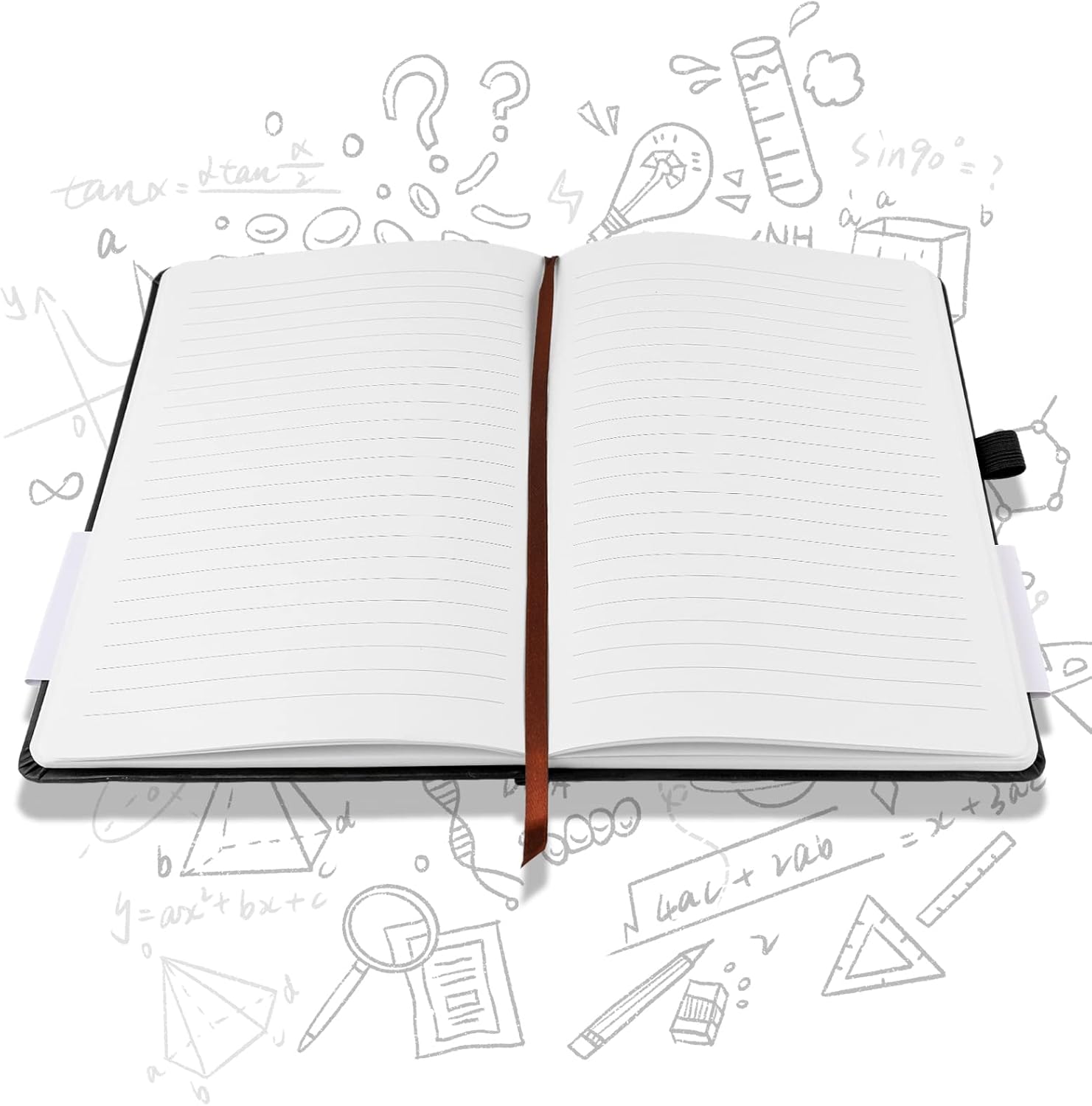 A5 Notebook, Notebook Note Book Pad Journal Notepad PU Leather for Office School Home Business Writing & V1259-DP01-A-1547