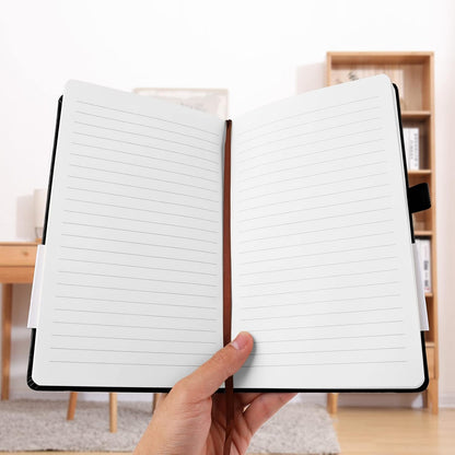 A5 Notebook, Notebook Note Book Pad Journal Notepad PU Leather for Office School Home Business Writing & V1259-DP01-A-1547
