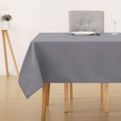 Petluno Oxford Decorative Table Cloth Rectangle Water Resistant Tablecloth for Home 137x200cm(54x79in) Grey V1259-DP01-A-1553