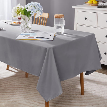 Petluno Oxford Decorative Table Cloth Rectangle Water Resistant Tablecloth for Home 137x200cm(54x79in) Grey V1259-DP01-A-1553