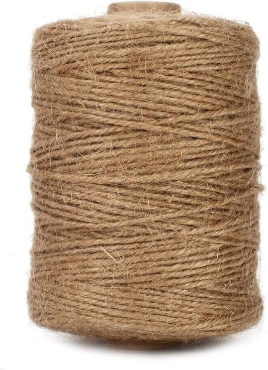 Petluno 1.82mm Jute Twine String, 500 Feet 152M Natural Garden String for Gift Wrapping, Floristry, Gardening V1259-DP01-A-1558