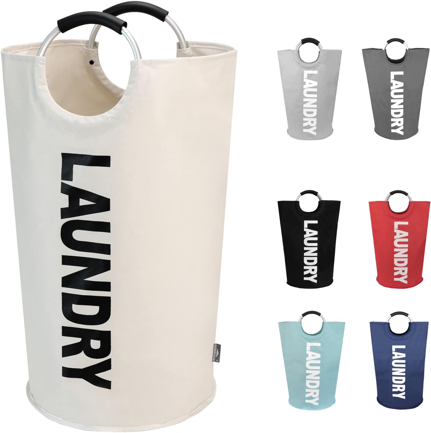 Petluno 90L Large Laundry Basket, Collapsible Bag, Freestanding Tall Clothes Hamper, Foldable Washing Bin V1259-DP01-A-1562