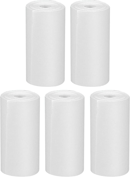 Thermal printing paper refill 5.7*3.0 CM for kids' instant cameras, width 5.7 cm, white, inkless (5 rolls) V1259-DP01-A-1565