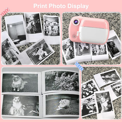 Thermal printing paper refill 5.7*3.0 CM for kids' instant cameras, width 5.7 cm, white, inkless (5 rolls) V1259-DP01-A-1565
