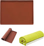 Silicone Sponge Cake Mat 30x40x1cm Swiss Roll Baking Mat for Rolling - Flexible with Rim (Brown) Brown V1259-DP01-A-1566