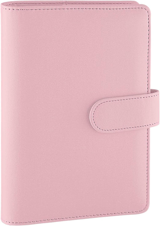 Petluno A6 PU Leather Notebook Binder 6 Ring Refillable Budget Cover for Refill Paper, Loose Leaf Personal V1259-DP01-A-1581