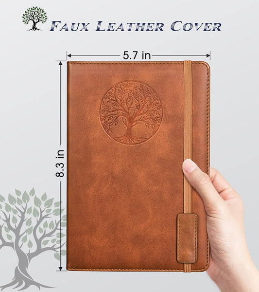 Lined Journal Notebook for Women and Men, 256 Pages A5 Hardcover Leather Journal for Writing, Travel, V1259-DP01-A-1592