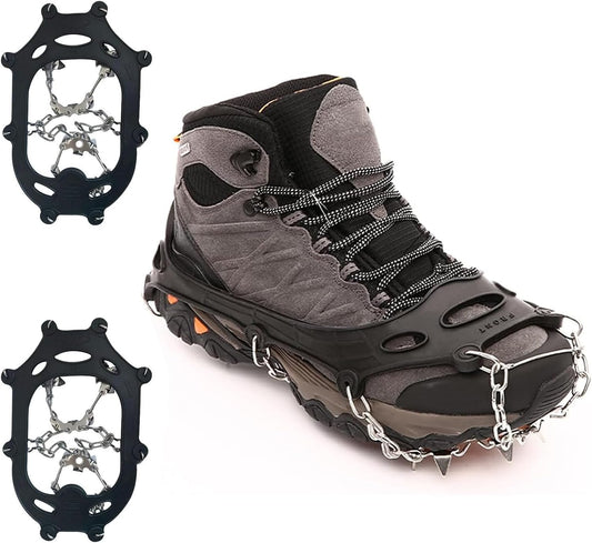 Grodel Stijgijzers for hiking boots with 10 teeth, crampons, shoe spikes, winter, anti-slip shoe spikes for V1259-DP01-A-1600