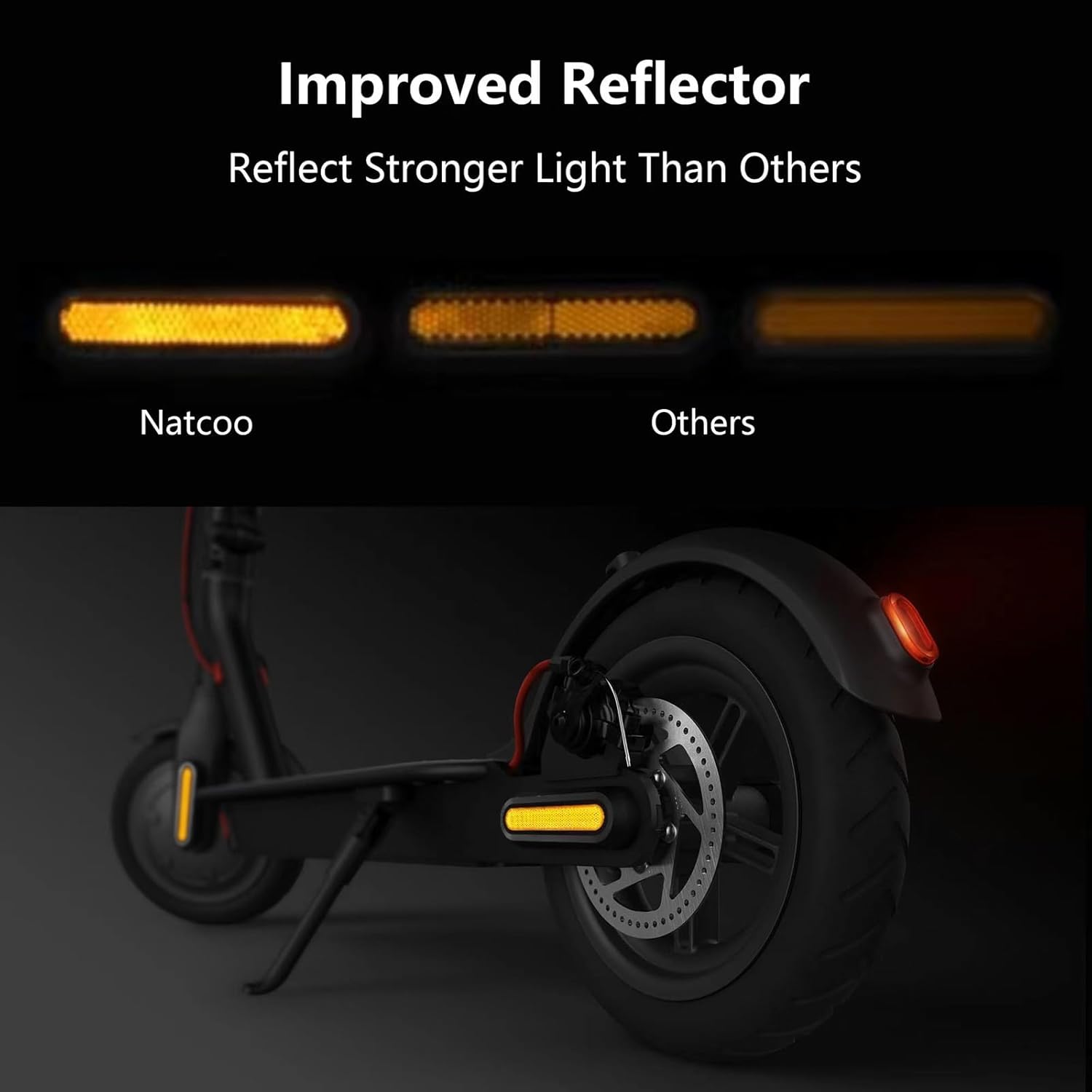 Reflective strip tire covers for Xiaomi M365, Pro, 1S, Essential, Pro2, Mi3, front and rear wheel protectors, V1259-DP01-A-1604