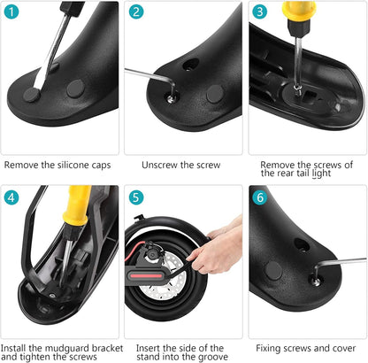Electric mudguard, rear mudguard holder, spare scooter, accessories, with tools Xiaomi M365/M365 Pro V1259-DP01-A-1614