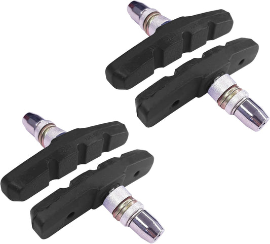 4 x bike brake blocks, 2 pairs, 60 mm, symmetric, V-brake, compatible with Shimano Tektro Avid Sram rims V1259-DP01-A-1617