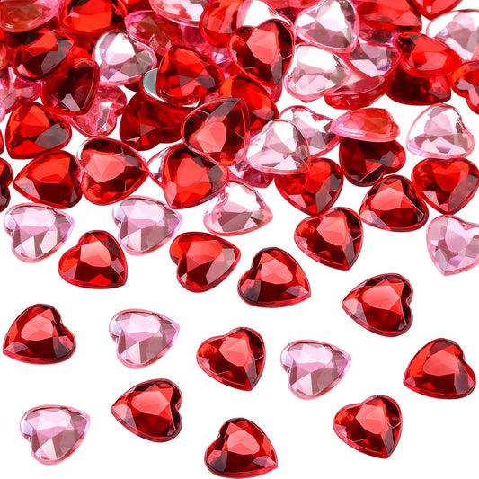 Petluno 200 red acrylic hearts for Valentine's Day, wedding, table, scattering, decoration, heart vase V1259-DP01-A-1627