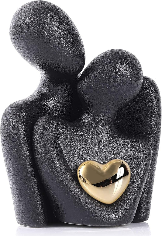 Mini Couples Statue - Ceramic Romantic Pair in Love Figurines for Bedroom Decor, TV Cabinet, Wedding V1259-DP01-A-1629