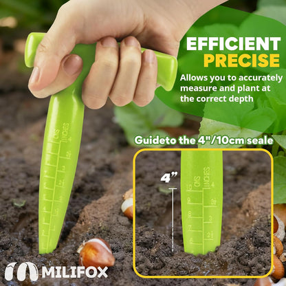 Seed planter tool, 17.5 cm Dibber garden tool, plastic seed dibbler for plants, bulb digger garden planter V1259-DP01-A-1647