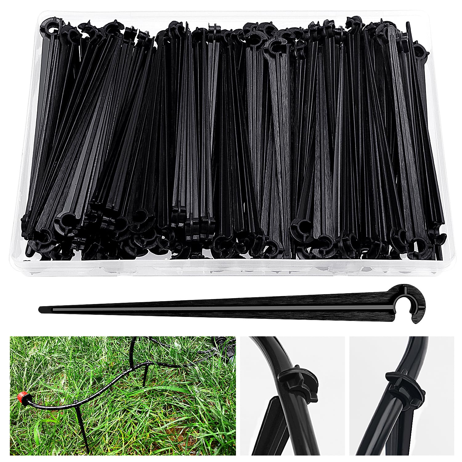 Petluno 100 Pieces Irrigation Dripper Stakes, Dripper Support for Irrigation, for 4/7 mm Hose, Vegetable V1259-DP01-A-1650