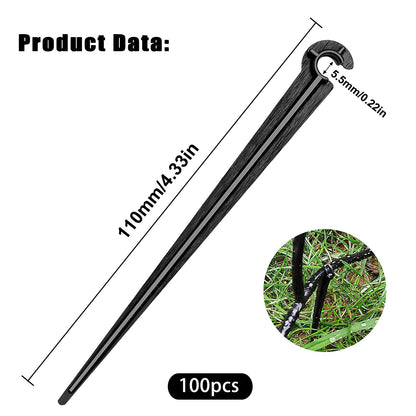 Petluno 100 Pieces Irrigation Dripper Stakes, Dripper Support for Irrigation, for 4/7 mm Hose, Vegetable V1259-DP01-A-1650