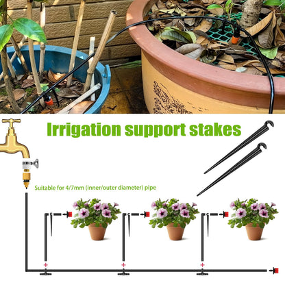Petluno 100 Pieces Irrigation Dripper Stakes, Dripper Support for Irrigation, for 4/7 mm Hose, Vegetable V1259-DP01-A-1650
