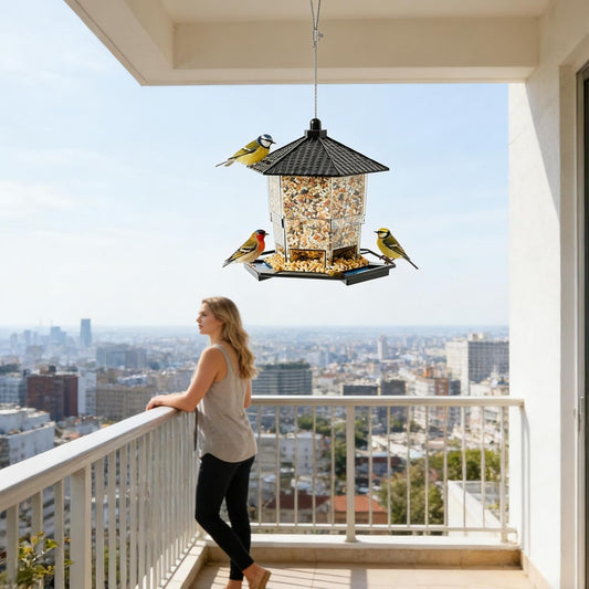 Bird Feeder Houses | Hanging and Refillable Feeding Station Squirrel-Proof Window Bird Feeder Including V1259-DP01-A-1664