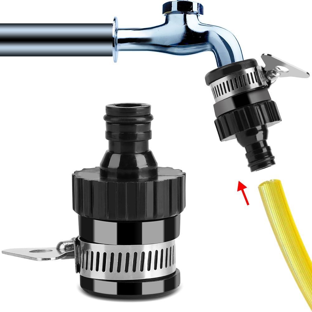 Tik Connector Universal Adjustable Adapter Hose Pipe Fitting for Kitchen Gardening Car Washing Cleaning V1259-DP01-A-1673