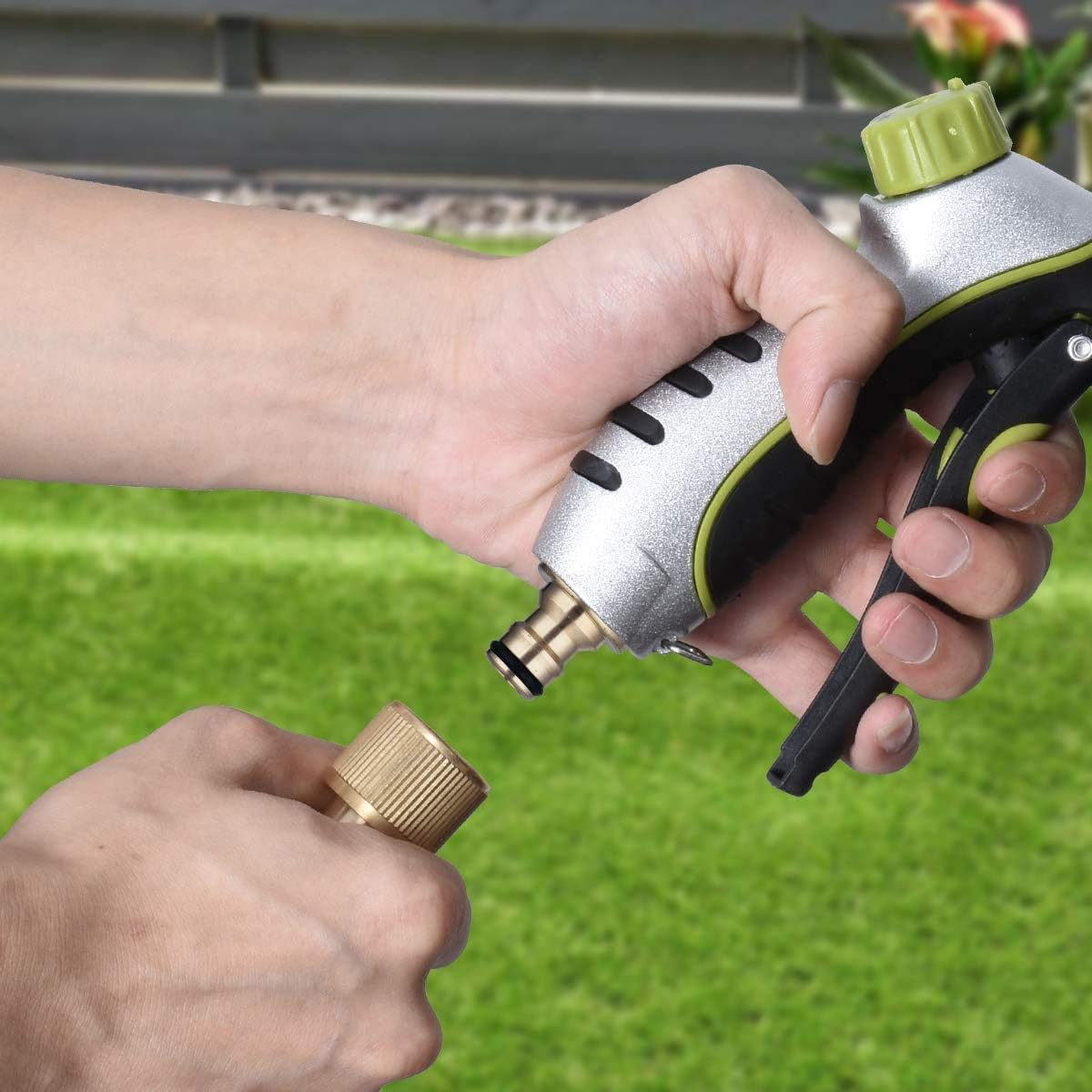 CT 2 st Brass Hose Connector Hose End Quick Coupling 1/2" Hose Pipe for Gardening, Watering, Car Washing V1259-DP01-A-1675