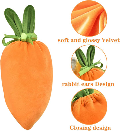 6 pieces of velvet Easter bags, Easter bags with drawstrings, Easter gift bags, ears, to fill with lollies, V1259-DP01-A-1691