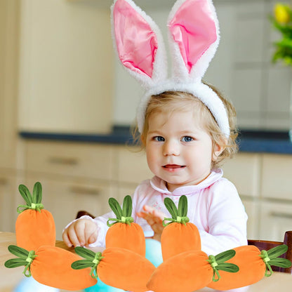 6 pieces of velvet Easter bags, Easter bags with drawstrings, Easter gift bags, ears, to fill with lollies, V1259-DP01-A-1691