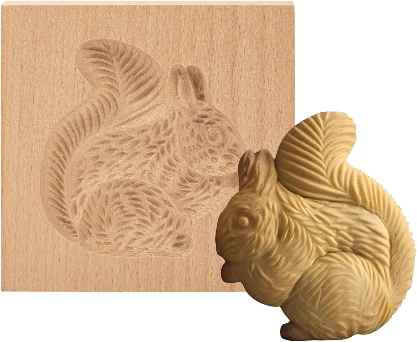 3D wooden cookie cutters for Halloween, Thanksgiving, Christmas, Easter, plunger cutters, squirrel V1259-DP01-A-1696