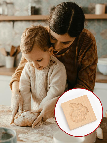 3D wooden cookie cutters for Halloween, Thanksgiving, Christmas, Easter, plunger cutters, squirrel V1259-DP01-A-1696