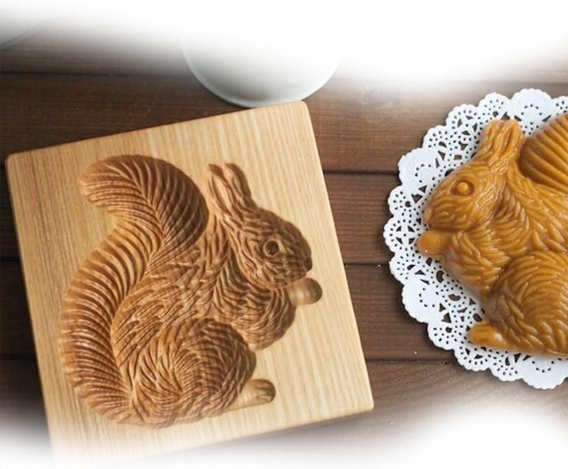 3D wooden cookie cutters for Halloween, Thanksgiving, Christmas, Easter, plunger cutters, squirrel V1259-DP01-A-1696