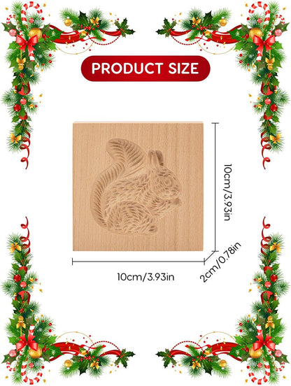 3D wooden cookie cutters for Halloween, Thanksgiving, Christmas, Easter, plunger cutters, squirrel V1259-DP01-A-1696