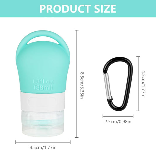 Petluno Travel Bottles, set of 4, 38 ml, refillable, toiletries, travel set, travel size, leak-proof silicone V1259-DP01-A-1699