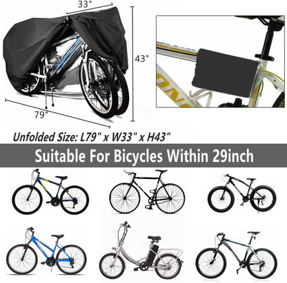 Bike covers for 2-3 e-bikes, rain, sun, UV, dustproof, waterproof, with lock hole, mountain and road V1259-DP01-A-1718