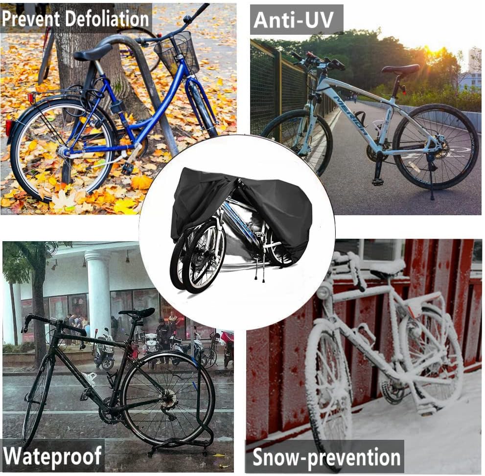 Bike covers for 2-3 e-bikes, rain, sun, UV, dustproof, waterproof, with lock hole, mountain and road V1259-DP01-A-1718